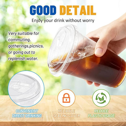 Qinsihwn 24 oz Clear Plastic Cups
