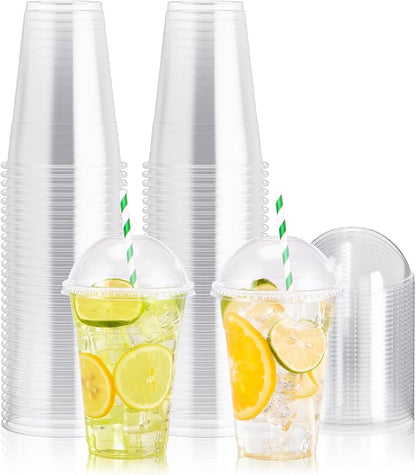 100 PACK 16 oz Clear Plastic Cups