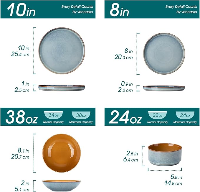 ONION Ceramic Plates and Bowls Sets