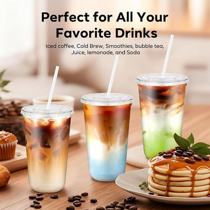 100 Pack 18 oz Plastic Cups