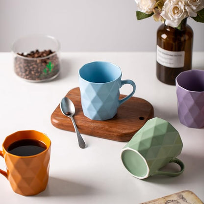 11 Ounce Porcelain Mugs, Tea and Cocoa Mug Set