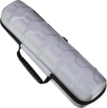 Juntan 5 Slots Hard Watch Travel Case, Portable Nylon Travel Watch Roll Case, Zipper Storage Organizer Box for Men Women with Soft Compressible Foam Pillow Silver