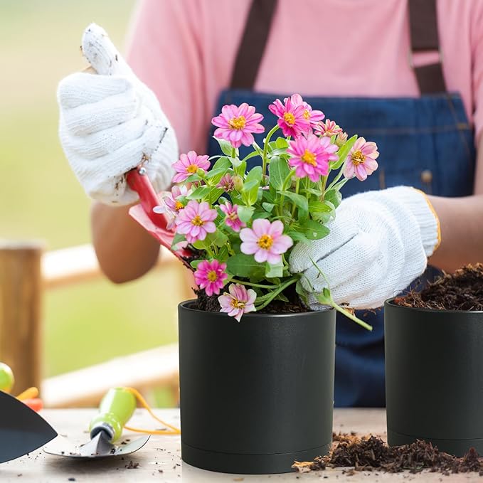 10/8/6 inch Large Deep Plant Pots