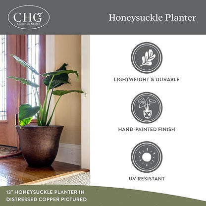 Classic Home and Garden Honeysuckle Resin Planters