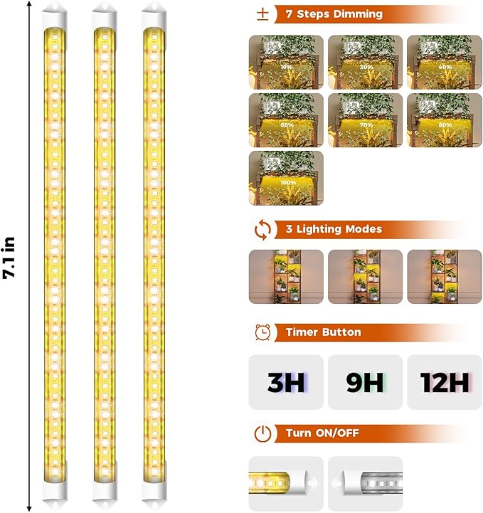 Bamworld Plant Stand with Grow Light