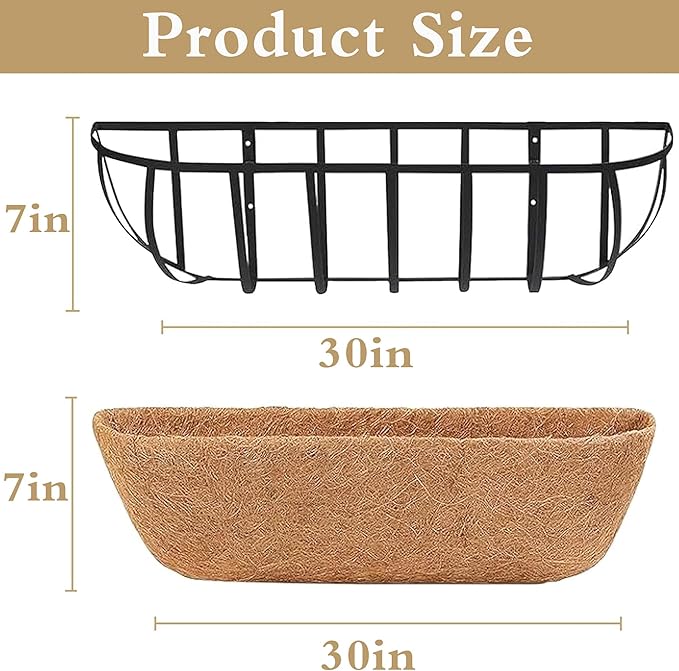 4pack 30-inch Window Sill Window Railing Planters