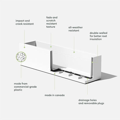 Veradek Block Series Window Box Planter