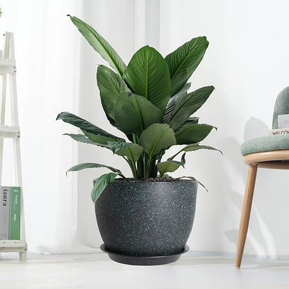 12inch Large Plant Pot, Modern Plastic Planter