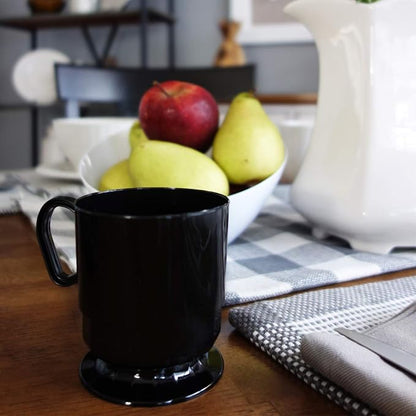 Party Essentials 8-Ounce Hard Plastic Coffee Cup/Tea Mug