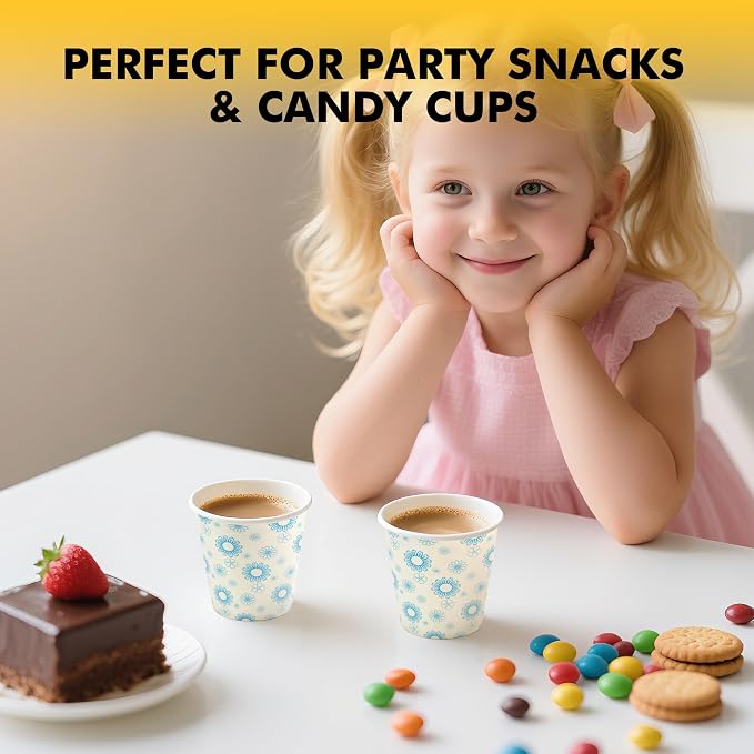 RACETOP 3 oz Bathroom Cups 300 Pack, Small Paper Cups, Disposable, Mini