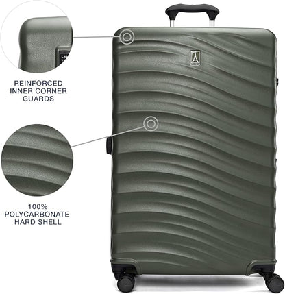 Travelpro Maxlite Air V2 Hardside Expandable Checked Luggage, 8 Spinner Wheels, Lightweight Hard Shell Suitcase, TSA lock, Slate Green, Checked Large 28-Inch