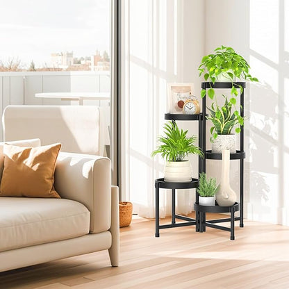 iDavosic.ly 5 Tier Folding Plant Stand Indoor Outdoor