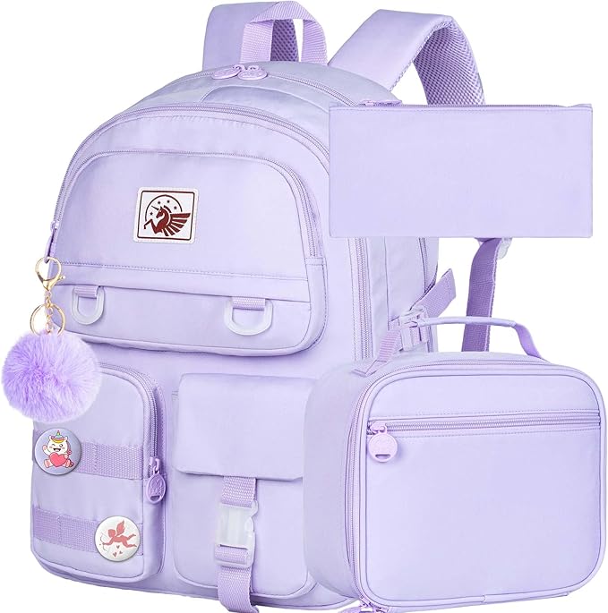 CCJPX Girls Backpack, 16 inch School Laptop Bag College Bookbag, Anti Theft Daypack for Teens Girls Students Women