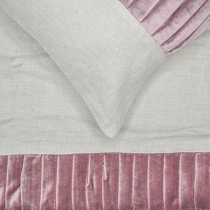 The HomeCentric King/Queen/Twin Purple Luxury Twin 53"x18" Bed Runner with Two Pillow Cover, Patchwork, Pintucks Bed Scarf on Velvet Fabric - Layer by Layer