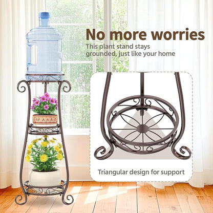 LASZOLA 3 Tier Bronze Metal Plant Stand