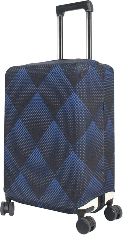 HYPER VENTURE Washable Luggage Cover - Fashion Suitcase Protector Fits 18-22 Inch Luggage (Blue Cube, S)