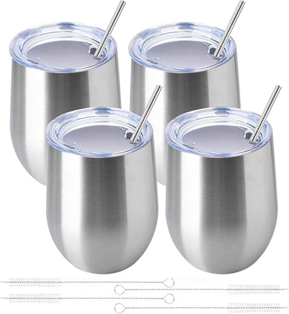 12oz/4 Pack Wine Tumbler Glasses