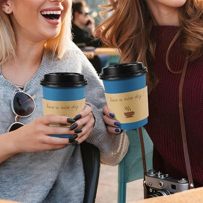 Clawsoff 100 Pack 10 oz Disposable Paper Coffee Cups
