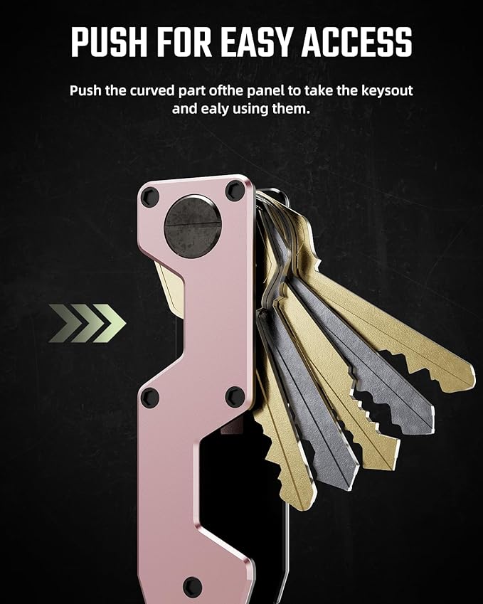 Key Organizer Compact Key Holder Metal Key Chain Minimalist key case key holder for keychain Secures 1-5 Keys