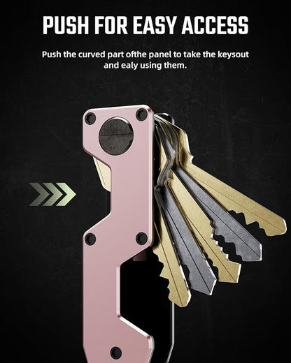 Key Organizer Compact Key Holder Metal Key Chain Minimalist key case key holder for keychain Secures 1-5 Keys