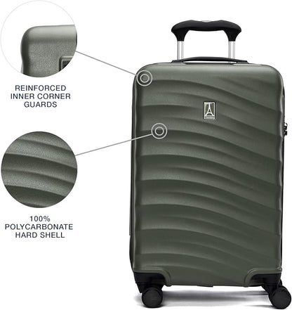 Travelpro Maxlite Air V2 Hardside Expandable Carry on Luggage, 8 Spinner Wheels, Lightweight Hard Shell Suitcase, TSA lock, Slate Green, Carry On 21-Inch