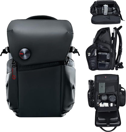 VSGO 20L Professional Camera Backpack for DSLR/SLR, Compatible with Sony Canon Nikon Cameras, DJI RSC2 Gimbals, Tripod, 15.6" Laptop, Lenses & Accessories – Waterproof TPU Canvas, Travel & Outdoor Use