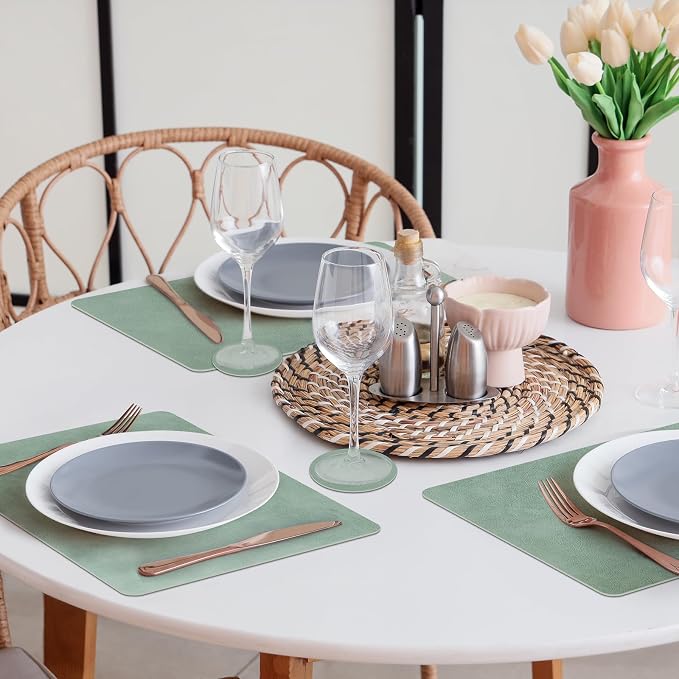 comfoyar Faux Leather Placemats