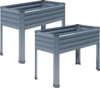 2PCS Galvanized Raised Garden Bed