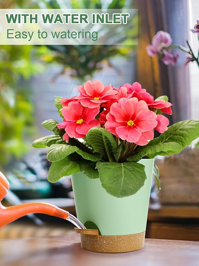 5in Self Watering Pots for Indoor Plants