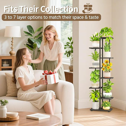 LASZOLA 7 Tier Plant Stand Indoors Outdoors