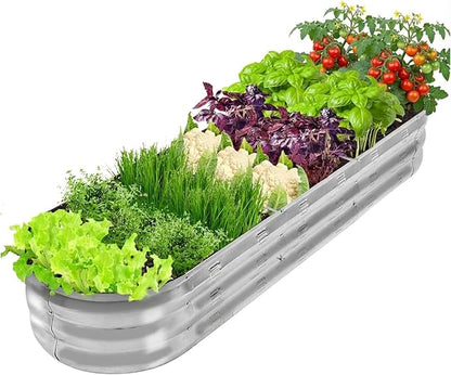 GADI 67-Inch Galvanized Raised Garden Bed, Metal Planter Box