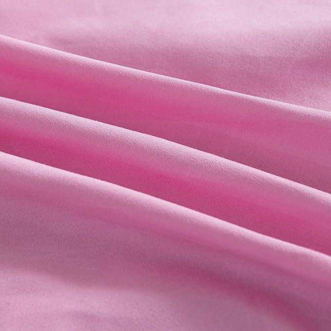 Bed Skirt Twin Size Ruffled Bed Skirt with Split Corners, 14 Inch Drop Dust Ruffle Bed Skirt with Platform, Twin,14 Inch Drop, Pink