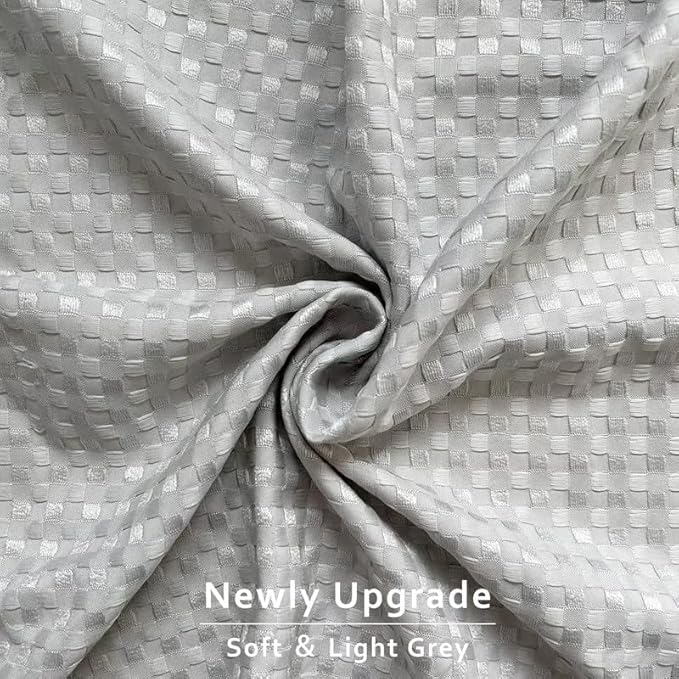 MIYE Pleated Waffle Weave Bed Skirt, Tailored Dust Ruffle 14 Inch Drop Easy Fit, Machine Washable (Light Grey, Twin - 14" Drop)