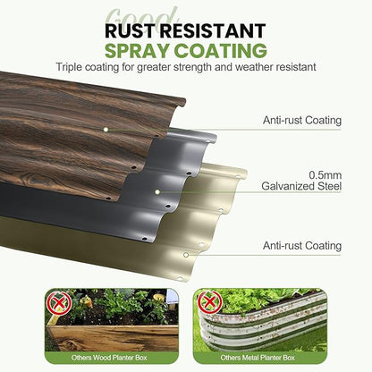G GOOD GAIN Round Raised Garden Bed