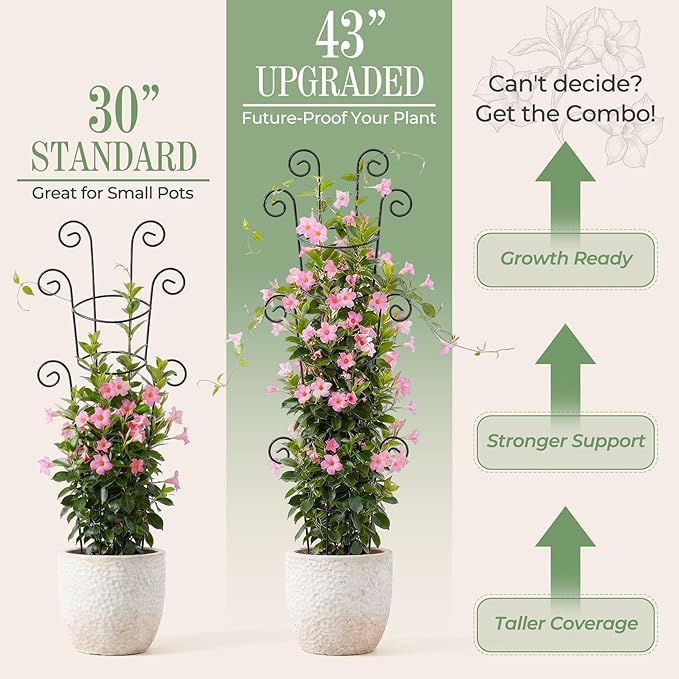 4 Pack 43 Inch Metal Plant Trellis