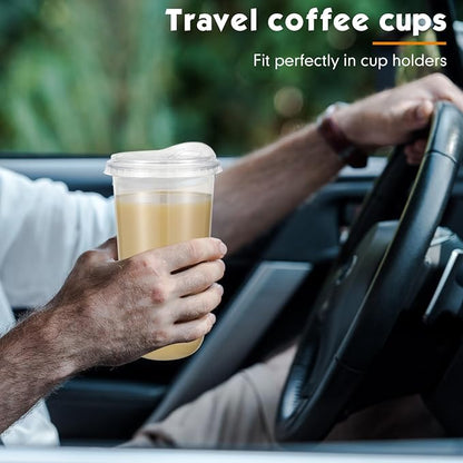 Baderke 50 Pcs Round Bottom Plastic Cups
