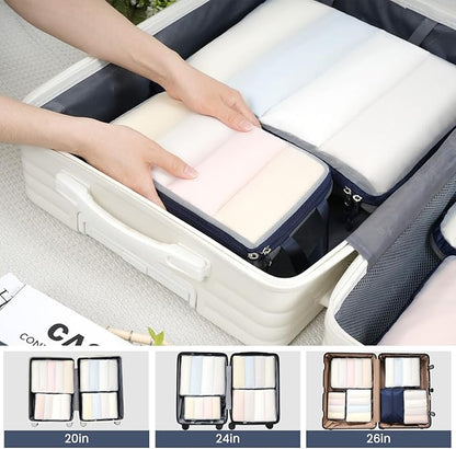 BAGAIL 6 Set Ultralight Compression Packing Cubes Packing Organizer for Travel Accessories Luggage Suitcase Backpack