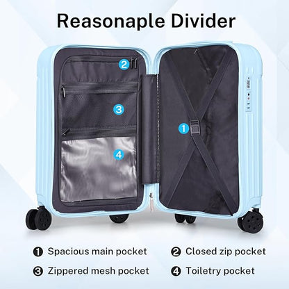 Krute Luggage 28 Inch Suitcase with Wheels PC+ABS Large Hardside Suitcases TSA Lock Checked Luggage