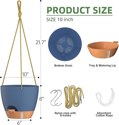ZMTECH 10 Inch Hanging Planters