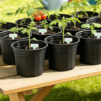 72-Pack 2/2.5/3 Gallon Flexible Plastic Plant Pots, Thickened Soft Seed