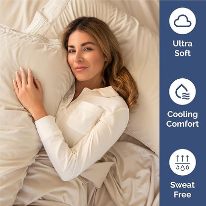 Twin XL Size 3 Piece Sheet Set - Comfy Breathable & Cooling Bed Sheets Set - Hotel Luxury Bedding for Women, Men, Kids, Teens, Boys & Girls - Deep Pockets, Ultra-Soft, Wrinkle Free - Oeko-Tex - Wheat
