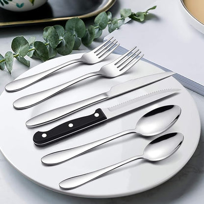 LIANYU 72-Piece Silverware Set