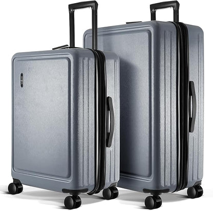 Luggage Sets 2 Piece, 24 Inch Suitcase and 28 Inch Luggage with Spinner Wheels, Durable Hard Shell Suitcase Set, Expandable Travel Suitcases with Wheels, Grey