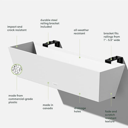 Veradek Pure Series Railing Planter