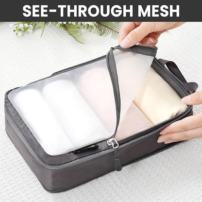 BAGAIL 6 Set Ultralight Compression Packing Cubes Packing Organizer for Travel Accessories Luggage Suitcase Backpack