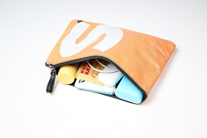 RAREFORM Essentials Organizer Pouch | Travel Accessory Bag, Protects Tech, Cosmetics, Toiletries with Inner Fleece Lining, Water-Resistant | Recycled Nylon, One-of-a-Kind, Blue