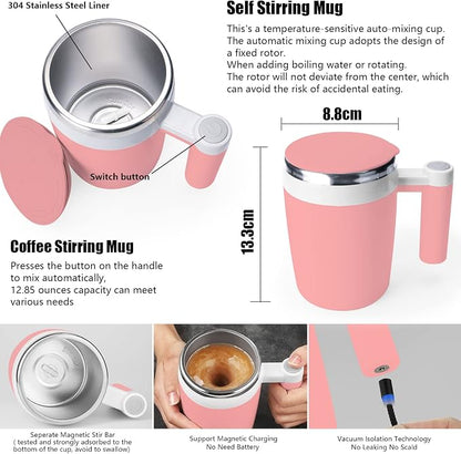 Self Stirring Mug, Rechargeable Auto Magnetic Coffee Mug
