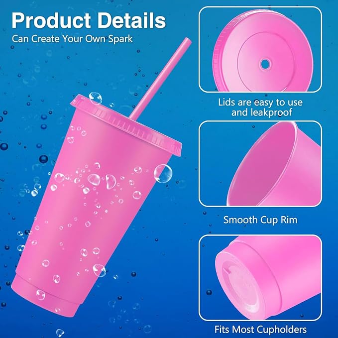 Amyhill 12 Pcs Reusable Plastic Cup