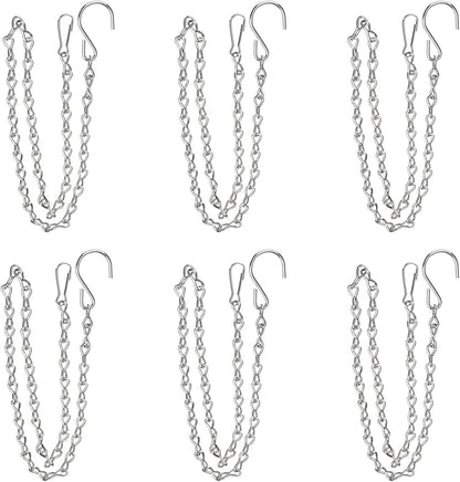 YINGFENG 6 Pack 19.7 Inch Silver Hanging Chain
