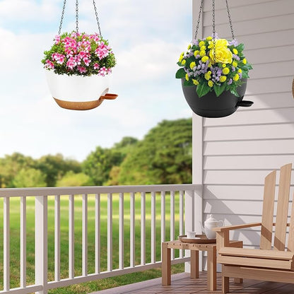 10 inch Hanging Planters for Indoor Plants, 3 Pack Self-Watering Hanging